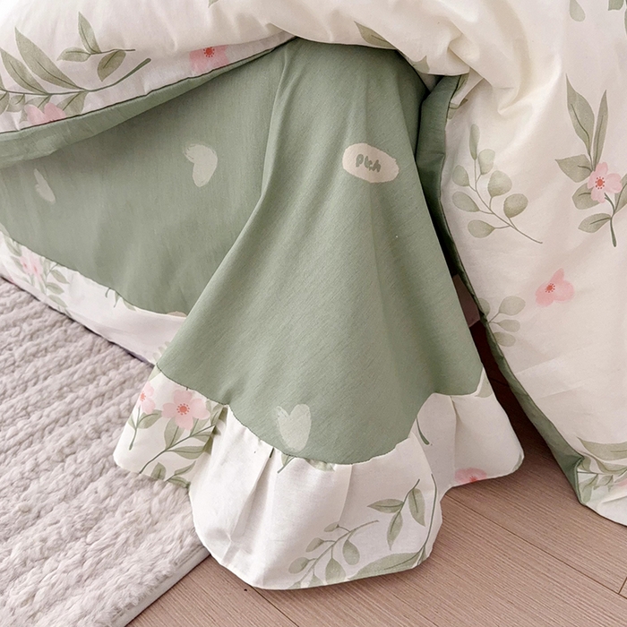 91家纺网 家纺一手货源 找家纺 于果 2025款全棉13370四件套（2） 扶绿花园