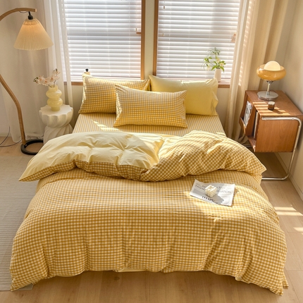 91家纺网 家纺一手货源 找家纺 （总）绒裕家纺 2025新款全棉直播热款130克加厚磨毛四件套系列学生宿舍三件套