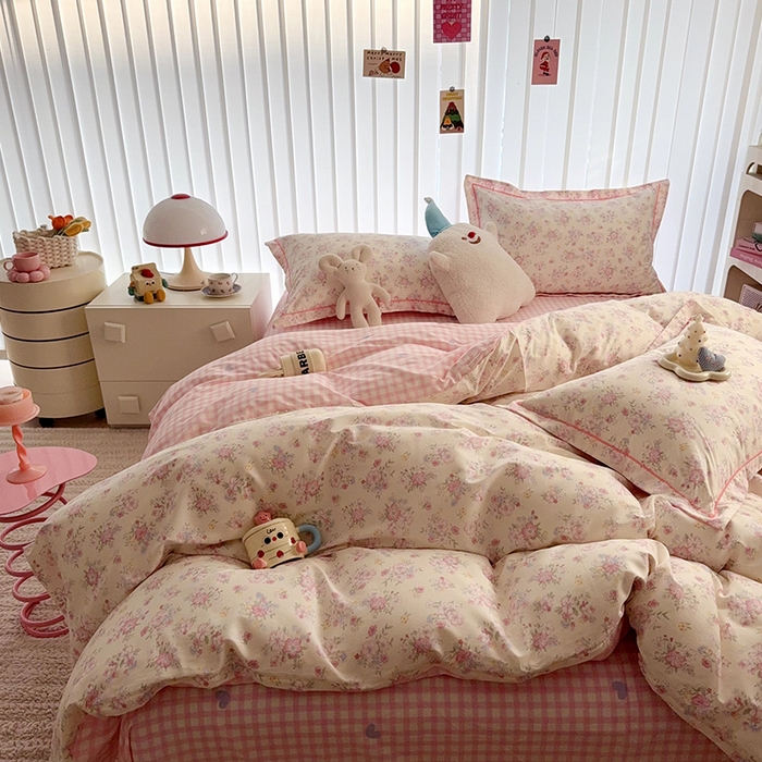 91家纺网 家纺一手货源 找家纺 于果 2025款全棉13370四件套（2） 洛琳粉