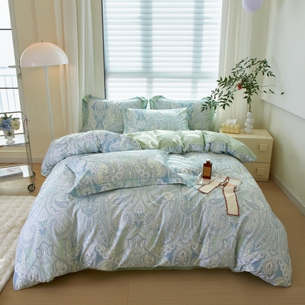 91家纺网 家纺一手货源 找家纺 （总）启航家居 2025春夏全棉铂金棉数码印花四件套