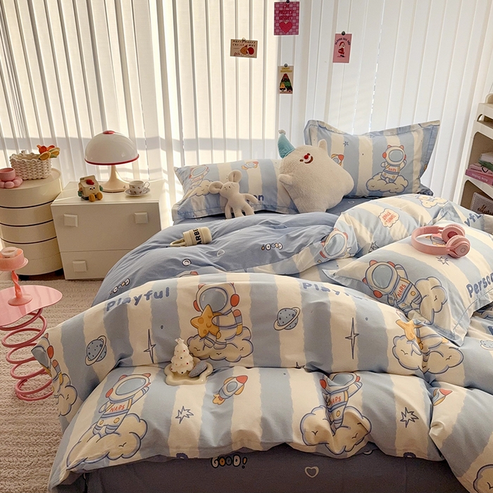 91家纺网 家纺一手货源 找家纺 于果 2025款全棉13370四件套（2） 遨游星际