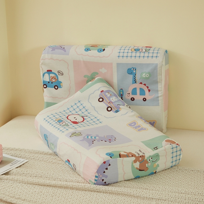 91家纺网 家纺一手货源 找家纺 翎盈家纺 2025新款纯棉小清新乳胶枕专用枕套 快乐旅行