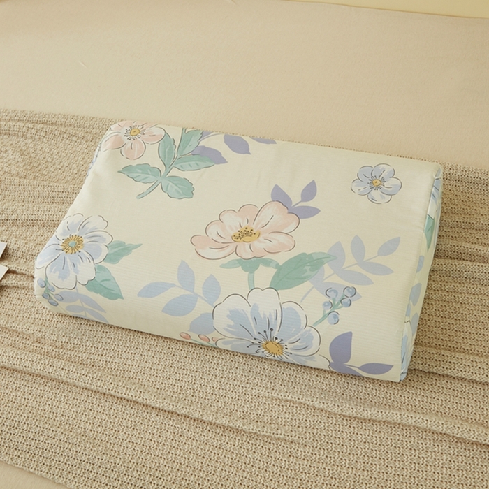 91家纺网 家纺一手货源 找家纺 翎盈家纺 2025新款纯棉小清新乳胶枕专用枕套 花漾星辰