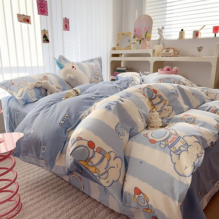 91家纺网 家纺一手货源 找家纺 于果 2025款全棉13370四件套（2） 遨游星际