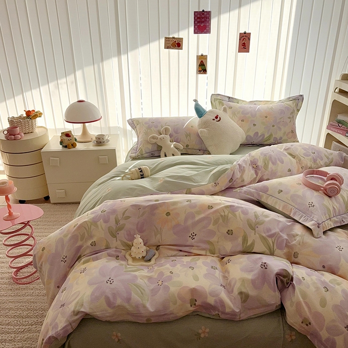 91家纺网 家纺一手货源 找家纺 于果 2025款全棉13370四件套（2） 微雨山茶