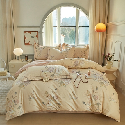 91家纺网 家纺一手货源 找家纺 （总）启航家居 2025春夏全棉铂金棉数码印花四件套