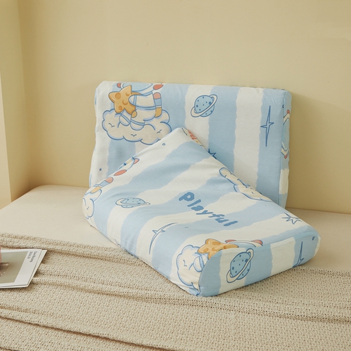 91家纺网 家纺一手货源 找家纺 翎盈家纺 2025新款纯棉小清新乳胶枕专用枕套 遨游星际