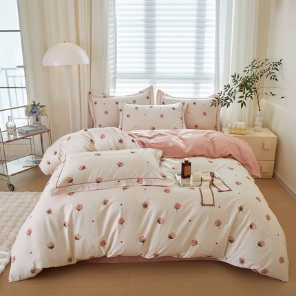 91家纺网 家纺一手货源 找家纺 （总）启航家居 2025春夏全棉铂金棉数码印花四件套