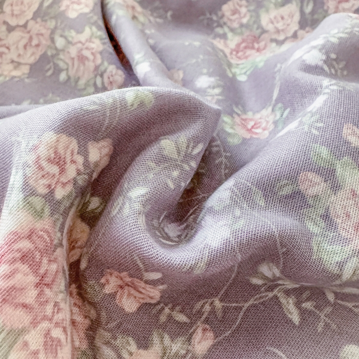 91家纺网 家纺一手货源 找家纺 喜四方 2025新款全棉A类母婴级抗菌全棉双层纱四件套 玛德琳娜-紫