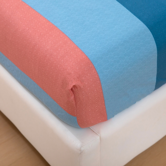 91家纺网 家纺一手货源 找家纺 帛洵 2025新款舒适亲肤加厚130克植物羊绒印花床笠 彩色格调