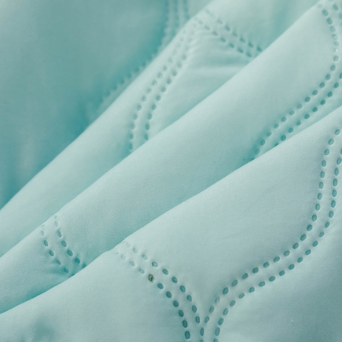 91家纺网 家纺一手货源 找家纺 悦织湾2025新款亲肤水洗棉夏被印花纯色升级版芦荟棉夏凉被空调被跑量款 纯色-夏被-浅绿