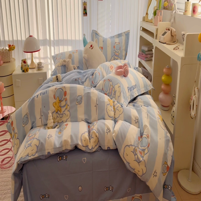 91家纺网 家纺一手货源 找家纺 于果 2025款全棉13370四件套（2） 遨游星际