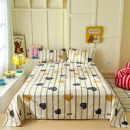 绒裕家纺 2025新款植物羊绒直播热款130克加厚磨毛单品床单系列 满心欢喜