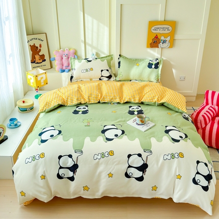 绒裕家纺 2025新款全棉直播热款130克加厚磨毛四件套系列学生宿舍三件套 国宝