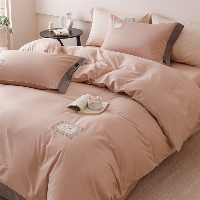 91家纺网 家纺一手货源 找家纺 艾莱家纺 2025新款A类精梳贴布纯棉刺绣花四件套-星澜 星澜-美拉德