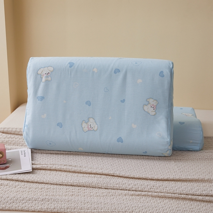 91家纺网 家纺一手货源 找家纺 翎盈家纺 2025新款纯棉小清新乳胶枕专用枕套 哈基米