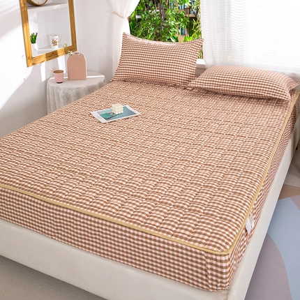 91家纺网 家纺一手货源 找家纺 （总）帛洵 2025新款A类水洗棉加棉绗缝定位床笠