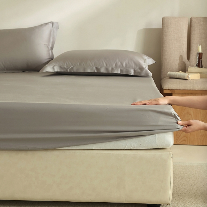 91家纺网 家纺一手货源 找家纺 法芙娜家纺 2025新款兰精天丝60天丝床笠 美丽咖