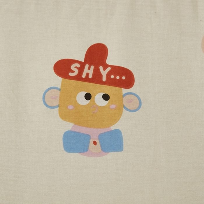 91家纺网 家纺一手货源 找家纺 翎盈家纺 2025新款纯棉小清新乳胶枕专用枕套 机智萌宠