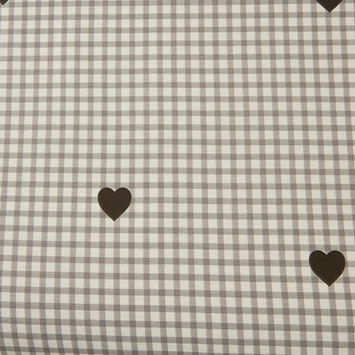 91家纺网 家纺一手货源 找家纺 翎盈家纺 2025新款纯棉小清新乳胶枕专用枕套 格子爱心-灰