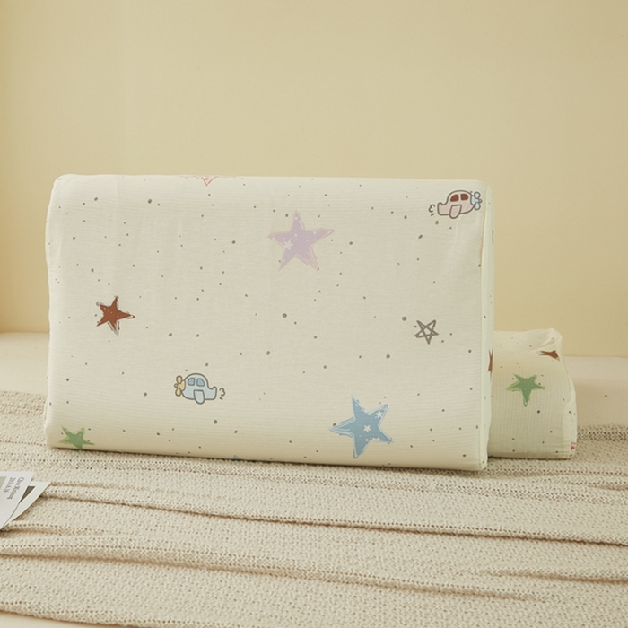 91家纺网 家纺一手货源 找家纺 翎盈家纺 2025新款纯棉小清新乳胶枕专用枕套 天使之星