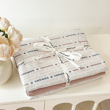 91家纺网 家纺一手货源 找家纺 （总）喜四方 2025新款全棉A类母婴级抗菌全棉双层纱四件套