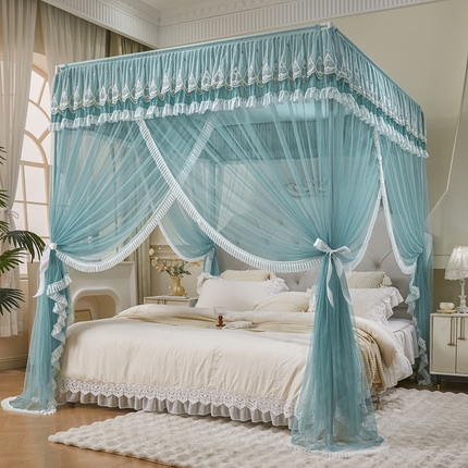 91家纺网 家纺一手货源 找家纺 （总）伊而梦蚊帐 2025新款 豪华宫廷三开门落地蚊帐-宁境系列