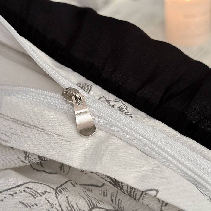 91家纺网 家纺一手货源 找家纺 蓝邻家纺 2025年新款全棉法式复古真丝绉花边四件套系列 加州风情