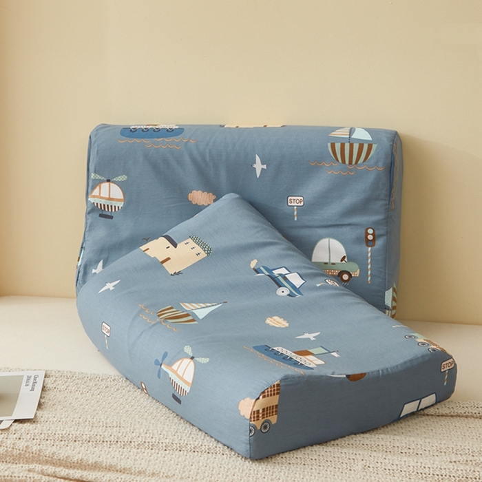 91家纺网 家纺一手货源 找家纺 翎盈家纺 2025新款纯棉小清新乳胶枕专用枕套 玩具乐园-兰