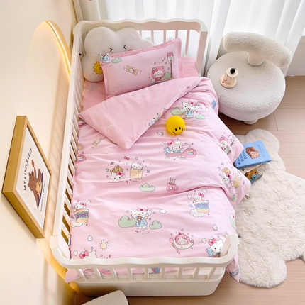 91家纺网 家纺一手货源 找家纺 （总）芭伯妮2025AB版全棉幼儿园三件套儿童被子套件六件套