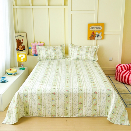 绒裕家纺 2025新款植物羊绒直播热款130克加厚磨毛单品床单系列 小时光