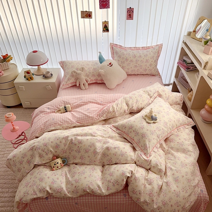 91家纺网 家纺一手货源 找家纺 于果 2025款全棉13370四件套（2） 洛琳粉