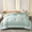 91家纺网 家纺一手货源 找家纺 悦织湾2025新款华夫格冬被大豆被子被芯春秋被轻奢时尚 水波绿