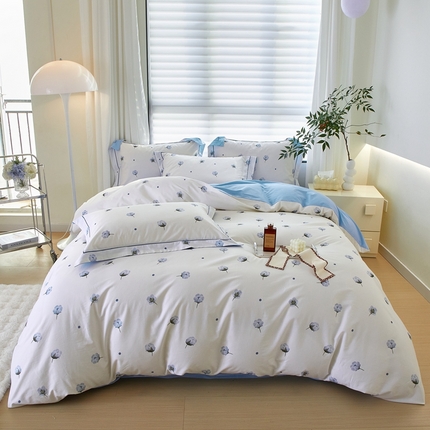 启航家居 2025春夏全棉铂金棉数码印花四件套 知否兰