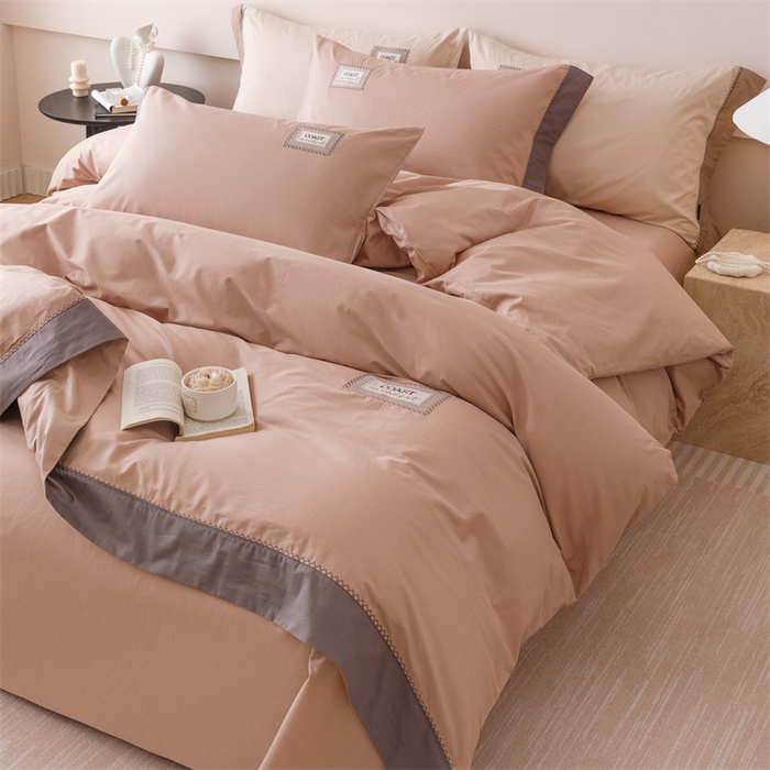 91家纺网 家纺一手货源 找家纺 艾莱家纺 2025新款A类精梳贴布纯棉刺绣花四件套-星澜 星澜-美拉德