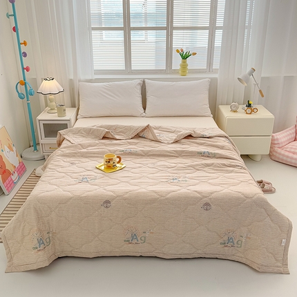 悦织湾2025新款芦荟棉亲肤绒夏被钻石绒超声波夏凉被批发福利赠品礼品被 小情调