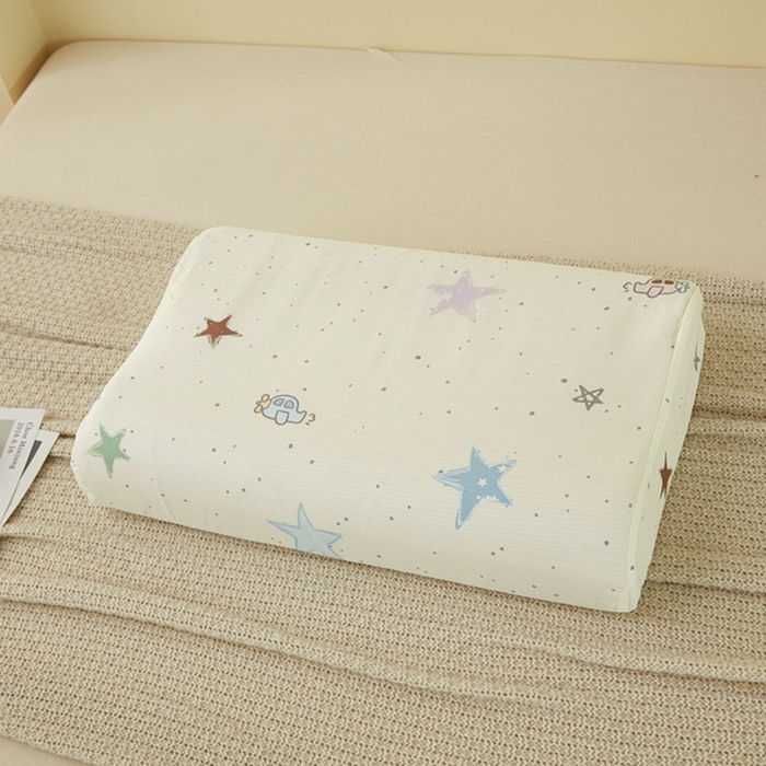 91家纺网 家纺一手货源 找家纺 翎盈家纺 2025新款纯棉小清新乳胶枕专用枕套 天使之星