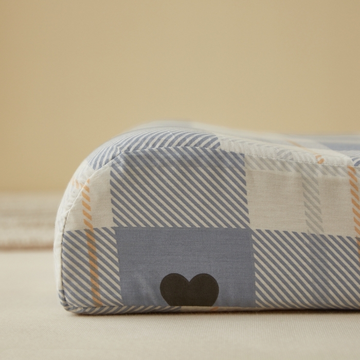 91家纺网 家纺一手货源 找家纺 翎盈家纺 2025新款纯棉小清新乳胶枕专用枕套 爱达拉-灰