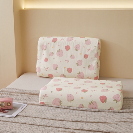 91家纺网 家纺一手货源 找家纺 （总）翎盈家纺 2025新款纯棉小清新乳胶枕专用枕套