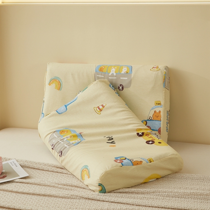 91家纺网 家纺一手货源 找家纺 翎盈家纺 2025新款纯棉小清新乳胶枕专用枕套 汽车乐园