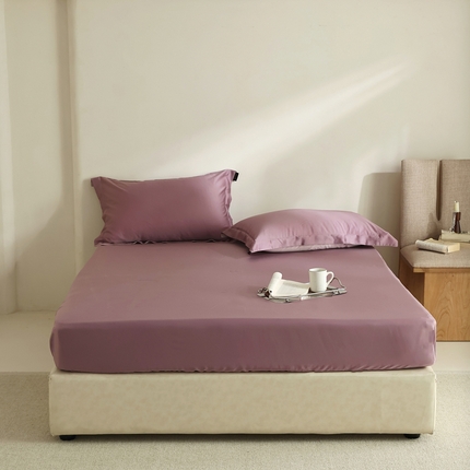 91家纺网 家纺一手货源 找家纺 法芙娜家纺 2025新款兰精天丝60天丝床笠 葡萄紫