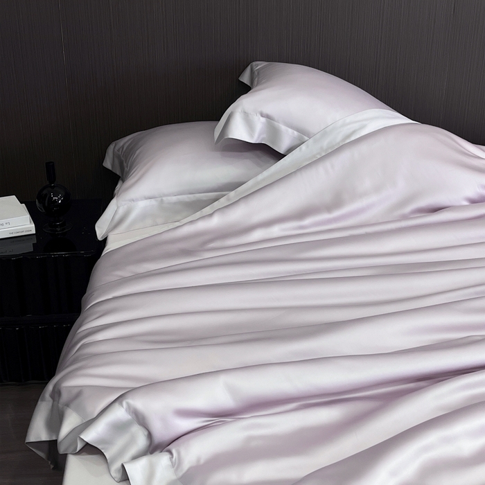 91家纺网 家纺一手货源 找家纺 （总）云栖家居 2025莱赛尔60兰精天丝双拼纯色四件套