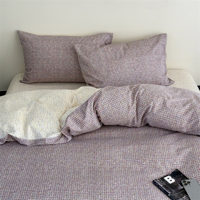 91家纺网 家纺一手货源 找家纺 窝米 2025新款全棉新品13370四件套 简约休闲风系列（悦溪、几何乐园） 香织