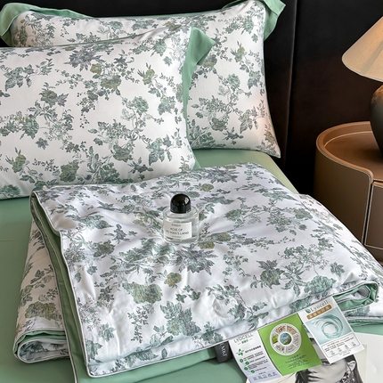 91家纺网 家纺一手货源 找家纺 （总）蓝米卡夫  2025新品-50支天丝莱赛尔数码印花-夏被四件套