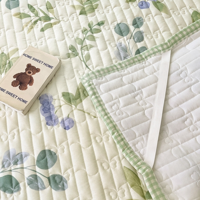 91家纺网 家纺一手货源 找家纺 Sweet dreams甜梦 2025新款全棉卡通小清新棉垫子床垫旅行垫 半夏