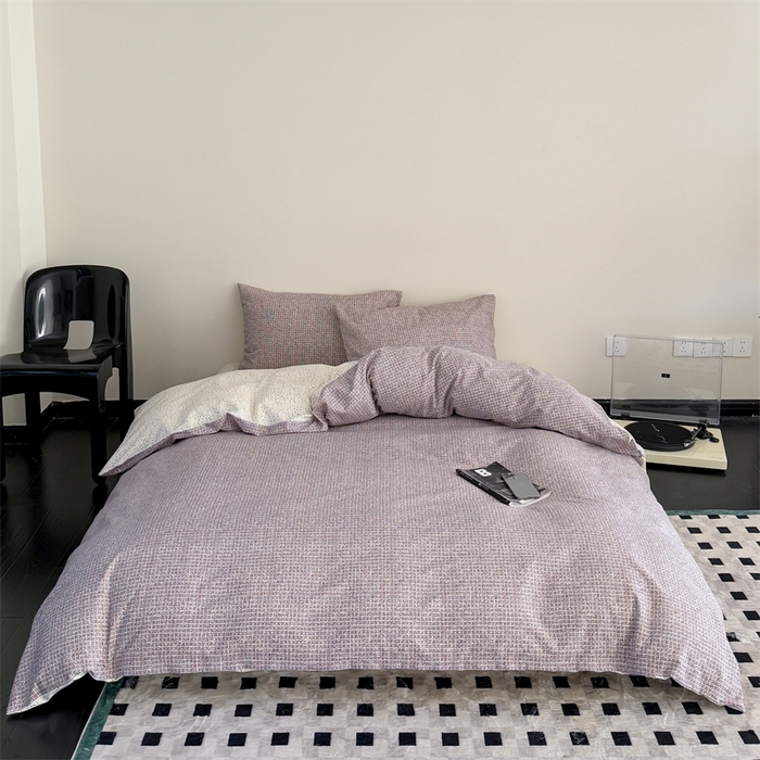 91家纺网 家纺一手货源 找家纺 窝米 2025新款全棉新品13370四件套 简约休闲风系列（悦溪、几何乐园） 香织