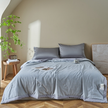 91家纺网 家纺一手货源 找家纺 森林人 2025新款A类针织棉大豆夏凉被 青森