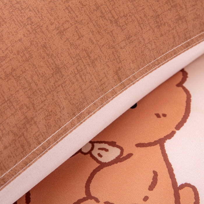 91家纺网 家纺一手货源 找家纺 乐居坊  2025新款柔软亲肤印花四件套宿舍床 Nice小熊