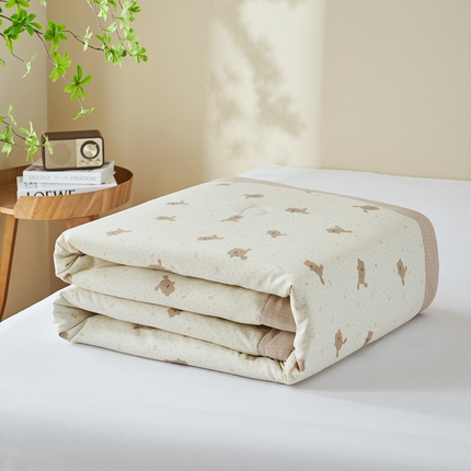 森林人 2025新款A类针织棉大豆夏凉被 萌兔咖