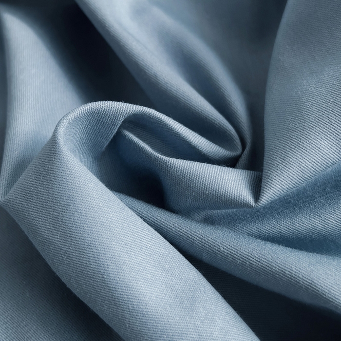 91家纺网 家纺一手货源 找家纺 眠博士 2025新款全棉40支纯色系列单被套 全棉拼色-宝蓝+银灰